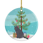 British Shorthair Cat Christmas Ceramic Ornament