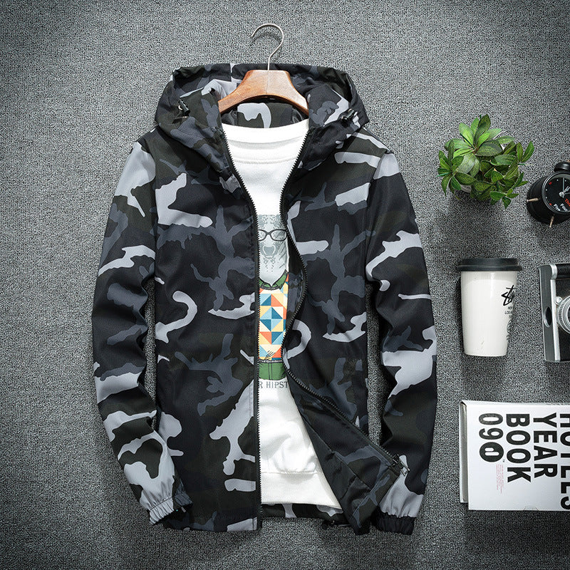 Autumn Hip Hop Jacket for Men and Women with Camouflage