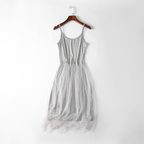Summer Women’s Lace Layered Maxi Dress with Camisole
