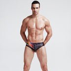 Men's Abstract Paint Print Swim Briefs