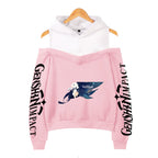 Women's Hooded Off-Shoulder Sweatshirt - Harajuku Style | Streetwear