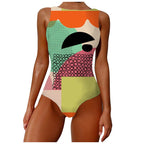 2022 Women's Irregular Print Anime Bikini Swimsuit