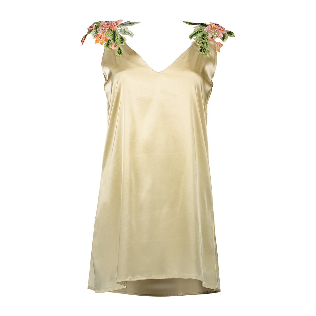 LIVA Embroidered Sleeveless Dress and Nightgown