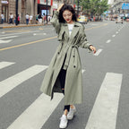 Trendy Long Loose Waist Trench Coat for Women