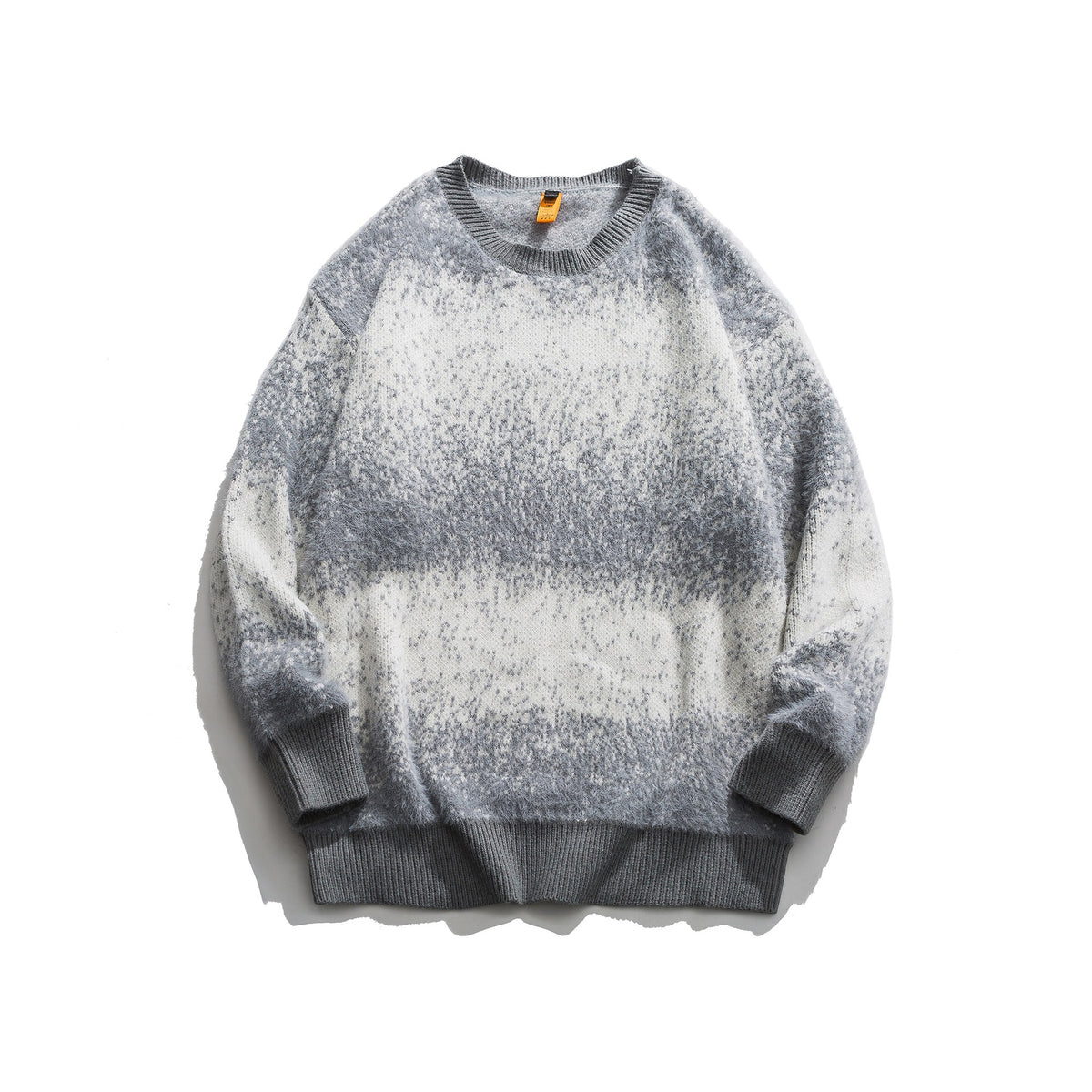 Japanese Gradient Snowflake Loose College Pullover Sweater | Streetwear