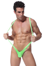 Men's Leopard Sling Thong Bodysuit