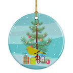 London Canary Merry Christmas Ceramic Ornament