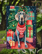 Weimaraner Christmas Garden Flag