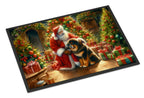 Tibetan Mastiff and Santa Claus Doormat