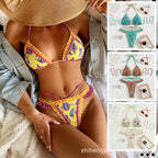 2022 Yellow Strappy Bikini Swimsuit for Women