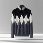 Men's Plus Fleece Two-Piece Shirt Collar Top