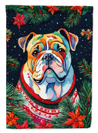 English Bulldog Christmas House Flag