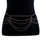 Gold Tassel Waist Body Chain