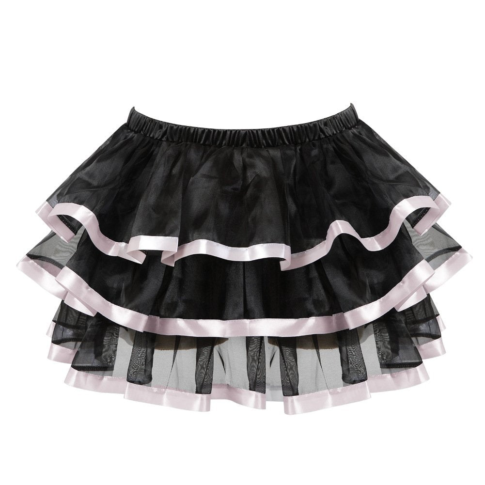 Corset with Tutu Mini Dance Skirt Lingerie Outfit