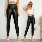 Women's Fleece-lined Punk Style Tight Pants