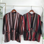 Japanese Kimono Cardigan in Harajuku Style Stripes