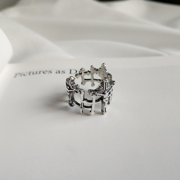 Vintage Love & Redemption Cross Ring