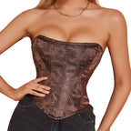 Strapless Heart Neck Bodysuit with Zippered Bustier