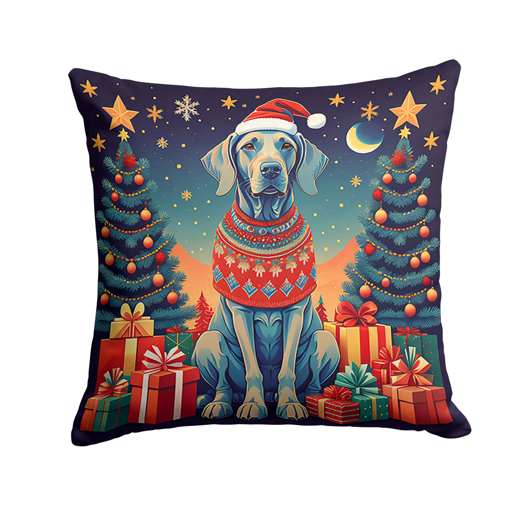 Weimaraner Christmas Throw Pillow