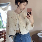 Retro Crochet Flower Tassel Cardigan