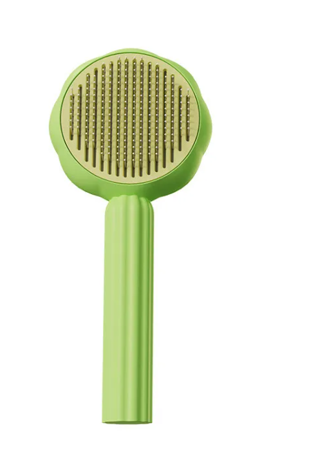 Self-Cleaning Pet Grooming Brush One-Button Slicker Brush for Cats Dogs Shedding Deshedding Hair Remover Comb Fine Needle