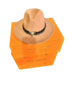 Wool Fedora Hat With Punk Ribbon | Embroidered Cap