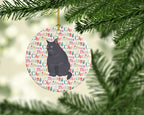 British Shorthair #2 Cat Christmas Ceramic Ornament