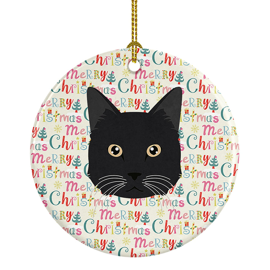 Chantilly Tiffany Cat Christmas Ceramic Ornament
