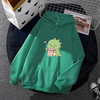 Ice Cream Pattern Casual Loose Ladies Hoodie Sweater | Streetwear