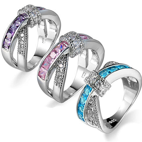 Crossover Crystal Ring