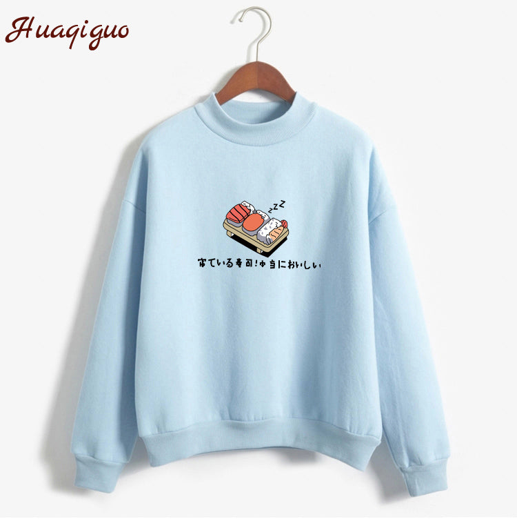 Women's Hoodie with Cute Sushi Print for Fall/Winter | Streetwear