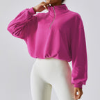 High Neck Pullover Fitness Sweatshirt for Women | Streetwear