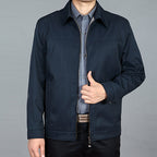 Men's Slim Fit Zipper Windbreaker Jacket with Collar
