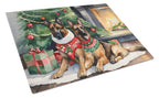 Belgian Malinois Cozy Christmas Glass Cutting Board