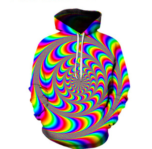 Starry Sky Printed Hoodie with Cartoon Design | Streetwear