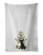 Schnauzer Black #2 Christmas Kitchen Towel Set of 2