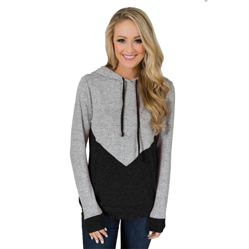 Women's Patchwork Cotton Sweater for Autumn & Winter