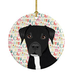 Pit Bull Black #1 Christmas Ceramic Ornament