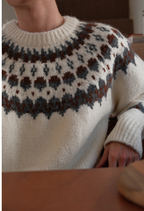 Japanese Round Neck Loose Sweater for Autumn Winter