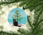 Foldex Exotic Fold Cat Christmas Ceramic Ornament