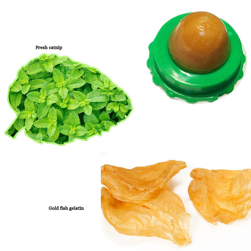Cat Catnip Energy Lick Ball Treats, Natural Nutrition Snack Balls with Catnip and Trace Elements, Wall-Mounted Healthy Cat Candy