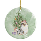 Sheltie Merle Christmas Presents and Tree Ceramic Ornament