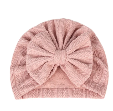 Baby Beanie Cap with Bow | Embroidered Cap