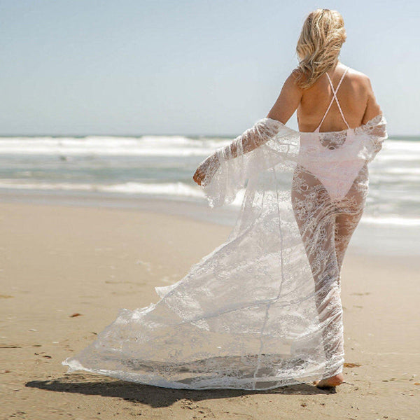 Long Lace Beach Cover-Up