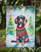 Dachshund Christmas Garden Flag