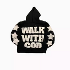 Star Letters Embroidered Hoodie | Streetwear