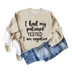 Round-Neck Sweater with Letter Print for Fall & Winter