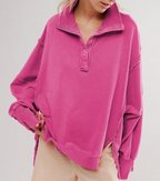 Sleeve Split Lapel Sweater
