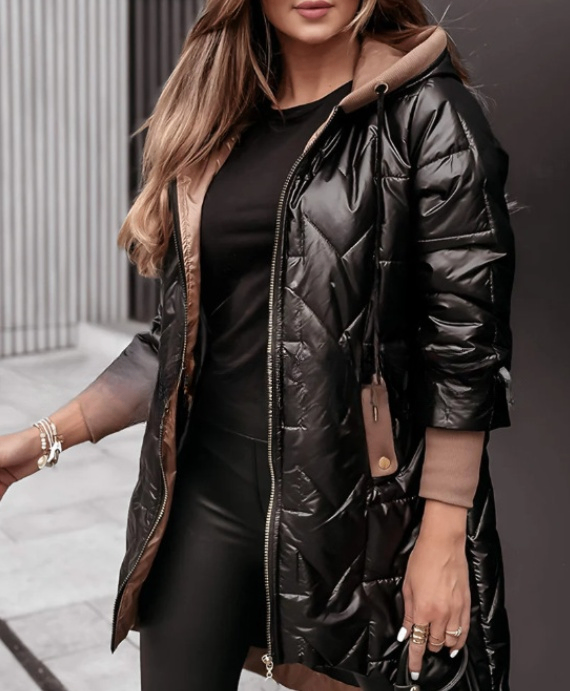 Solid Color Zipper Cotton Jacket