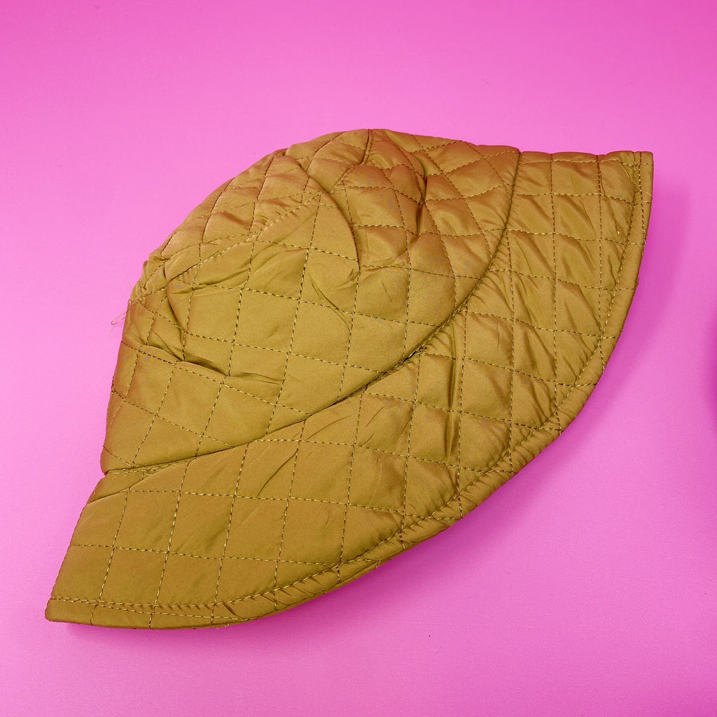 Fall In London Quilted Bucket Hat | Embroidered Cap